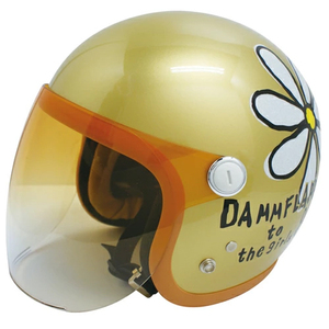 レディース FLOWER フラワージェット ヘルメット シャンパンゴールド FREE(57～58cm) SUNUP/SL-001