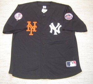 質問者へサイズXXLです 送料無料 セール15% ファナティックス MLB NY ニューヨーク ヤンキース メッツ ユニホーム シャツ ジャージ 黒