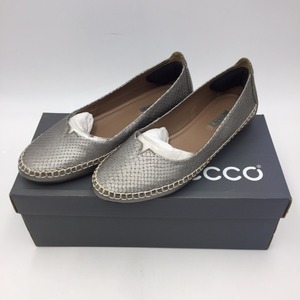 ecco ACARI バレーフラットシューズ シルバーグレー 36 23.0cm 美品