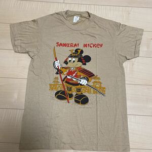 未使用　デッドストック　ビンテージ　Tシャツ　ミッキー　サムライ　侍　 80s 80年代　ディズニー