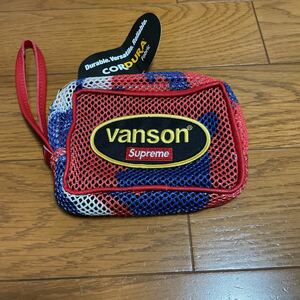 新品未使用 SUPREME × VANSON LEATHERS CORDURA MESH WRIST BAG シュプリーム バンソン レザー コーデュラ メッシュ リストバッグ