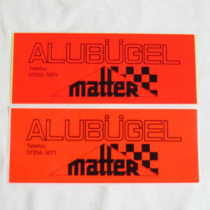 ■MATTER マター ロールケージ ステッカー 蛍光オレンジ レプリカ品2枚セット ポルシェ911 930 964 993 ■