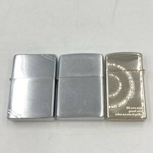 4.24MI-E1480★ZIPPO オイルライター 3点★ジッポー ジッポ 喫煙具 lighter シンプル スリム コレクション DA1/DB0