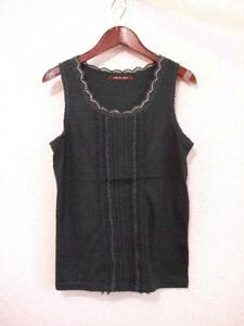 naturalcoutureグリーンレース付ノースリーブ（USED）43013