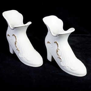 昭和ビンテージ　SETO CRAFT製 陶器製ブーツ型花瓶　2点セット ブーツ型のお洒落な花瓶　オブジェとしても素敵！　ATN