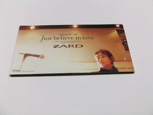 ZARD Just believe in love CDシングル 読み込み動作問題なし 1995年発売
