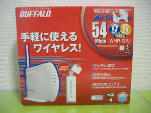 【BUFFALO 無線LANルータ　USB子機セット WHR-G ・WLI-U2-KG54L　】