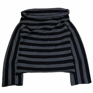 希少 70s COMME des GARCONS wool wide neck striped knit sweater archive collection vintage Rei Kawakubo Japanese label 初期 Rare 