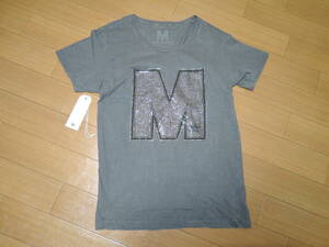 美中古 エム M ラインストーン M ロゴTシャツ S 星 ☆ カットソー TMT/