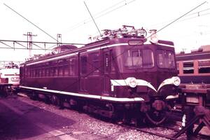 クモヤ93000高速架線試験車＝昭和40年代のEC・カラーポジ35mm1枚・田町電車区/S40.8.27・著作権譲渡証明書 無しor有り