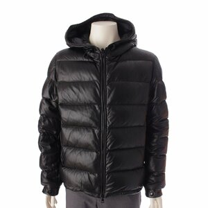 【モンクレール】Moncler　21年 メンズ GEBROULAZ レザー ダウンジャケット 50118 ブラック 3 【中古】【正規品保証】202113