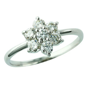 指輪 pt900 ダイヤモンド フラワーリング プラチナ900 0.50ct 花 フラワーモチーフ セブンスター レディース ジュエリー アクセサリー