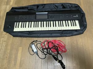 展示品★極美品★KORG★コルグ★KROME 61★クローム★61鍵★キーボード★シンセサイザー★ソフトケース★アダプター付★完動品★動作確認済