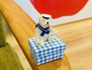 ハンドメイド ミニチュア モール テディベア A BOX付き ドールハウス 手作り人形