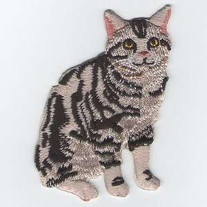 アメリカン・ショートヘア（猫）　刺繍パッチ