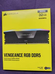 ☆新品同様 コルセア CORSAIR VENGEANCE RGB DDR5 32GB（16GB×2）6000MHz Intel XMP CL＝36 送料無料 ☆