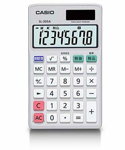 【中古】カシオ パーソナル電卓 時間・税計算 手帳タイプ 8桁 SL-300A-N