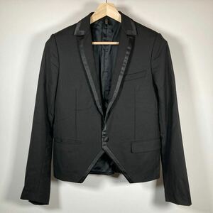 Dior HOMME ディオールオム クリスチャンディオール スモーキングジャケット テーラードジャケット タキシード 黒 08AW (44) 8H3122180687
