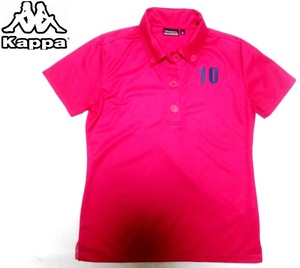KAPPA カッパ ナンバープリント ロゴ 半袖 ポロシャツ ピンク系 ゴルフウェア レディース