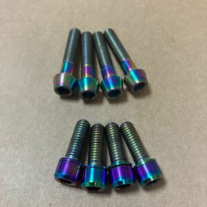 チタンボルト M6 8本セット オイルスリック / チタニウム Titan titanium 虹色 ディスクブレーキ 固定に使われていたもの マジョーラカラー