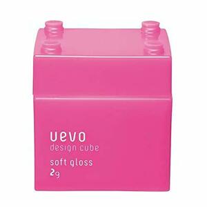 ウェーボ デザインキューブ (uevo design cube) ソフトグロス 80g ヘアワックス クリア 80グラム (x 1)