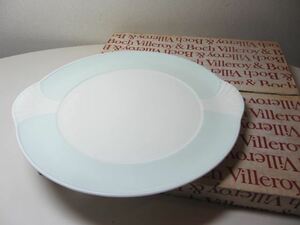 ビレロイ＆ボッホ　METTLACH「Ｄelta」大皿　淡いブルーグリーンにデルタの図柄が上品美しいプレート　廃盤希少