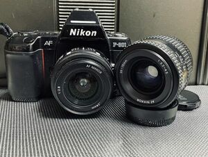 Nikon F-801 Ai 35-70mm 1:3.3-4.5 AF NIKKOR Micro 105mm 1:4 カメラ レンズ ブラック ボディ セット ニコン 撮影 一眼 写真
