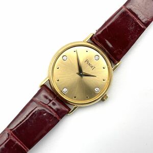 【美品・稼動品】ピアジェ PIAGET 手巻き ダイヤ 750 K18 金無垢 アンティーク ヴィンテージ 4P1 ラウンド