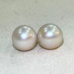 k18刻印AU750綺麗！南洋パールピアス12mm jewelry 天然 pearl 光沢抜群 照り艶抜群 