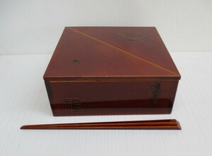 ★ 88356 春慶 菓子器 箸付 18ｘ18ｘ7ｃｍ 漆器 ★*