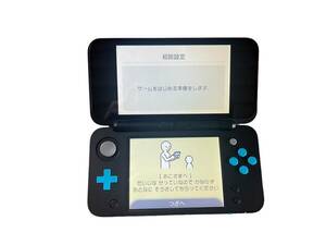 to0225 美品 Newニンテンドー2DSLL 本体 ブラック/ターコイズ 任天堂 JAN-001 初期化/動作確認済 2DS LL