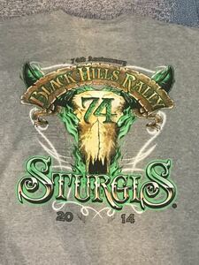 2014 Sturgis Tシャツ スタージス　バイクラリー　アメリカ　USA ビンテージ　ハーレー バイカー　ストリート　スケート