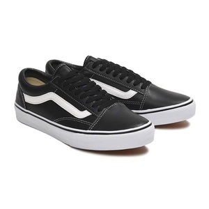 ☆VANS OLD SKOOL DX LEA 黒/白 23.0cm バンズ オールドスクール デラックス レザー V36L+