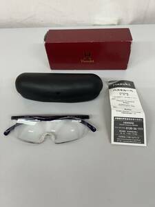 【美品】Hazuki ハズキルーペ ラージ クリアレンズ 拡大鏡 眼鏡 アイウェア 1.85倍 日本製 紫