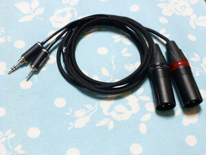 AK240 AK380 SP1000 → XLR コネクタ 3ピン×2 据え置き機へ ライン入力 ケーブル BELDEN 1804a 銀メッキコネクタ PEF11と同用途品