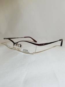 未使用 眼鏡 メガネフレーム GUESS GU8039 ABU チタン 金属フレーム ナイロール ハーフリム 男性 女性 メンズ レディース 53口18-140 Z-24