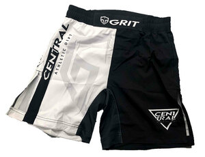 central×GRIT×LUTADOR 2312 WH/BK FIGHT PANTS (Stretch fabric)ファイトショーツ MMAショーツ 総合格闘技 ウェア