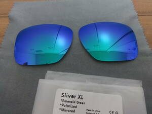 処分価格！★オークリー スリバーXL用 カスタム偏光レンズ　OAKLEY SLIVER XL OO9341 GREEN Color Polarized★ 