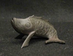 金属工芸◆銅製　置物　魚◆古銅　水滴　鯉　bronze　Carp