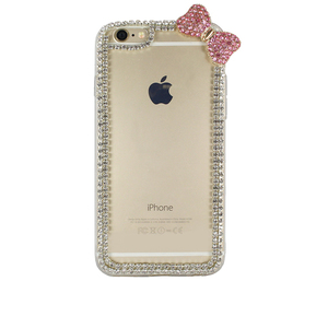 即決・送料込)【ラインストーン】Fashion iPhone 6s Plus/6 Plus デコレーションソフトケース ライト・ピンク