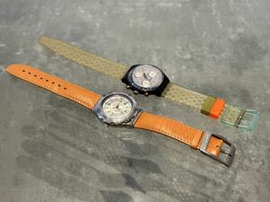 swatch スウォッチ 腕時計 2個セット レトロ スイス製 動作確認未実施 希少 中古品 現状品 まとめ売り