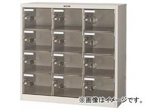 トラスコ中山 シューズケース 12人用 900×380×H880 透明 鍵付 SC-12PC-L(7992297)