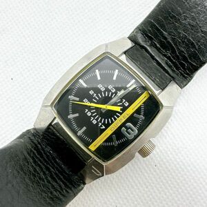 A2405-1-15 １円スタート クオーツ　不動品ジャンク　DEISEL　ディーゼル　メンズ腕時計　シルバー　