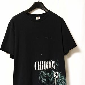 【00s CHIODOS チオドス ビンテージ バンド Tシャツ】古着 レア アメリカ USA製 90s FRUIT OF THE LOOM フルーツ バンT L ブラック ロック