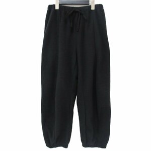 FLORENT フローレント パンツ サイズ:34(XS) ジョガーパンツ 裾絞り ワイド アンクル丈 ウエストゴム フリース ブラック 黒 日本製