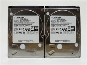 TOSHIBA 2.5インチHDD MQ01ABD050 500GB SATA 2個セット #12157