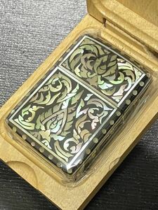 zippo 真珠貝うるし塗 職人技 全面貝張り 希少モデル ヴィンテージ 伝統工芸品 螺鈿 シェル シルバーインナー 1989年製 専用木箱