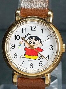 CITIZEN シチズン クレヨンしんちゃん 6031-A02568 アナログ クォーツ キャラクター 腕時計 ホワイト文字盤 レザーベルト 新品電池交換済み