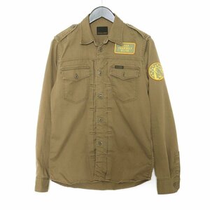 HYSTERIC GLAMOUR ワッペン ミリタリーシャツ カーキ Sサイズ ヒステリックグラマー