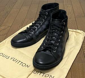 LOUIS VUITTON メンズ ダミエグラフィット PVCレザー ハイカットスニーカー ルイヴィトン シューズ sneaker 7 1/2 26cm